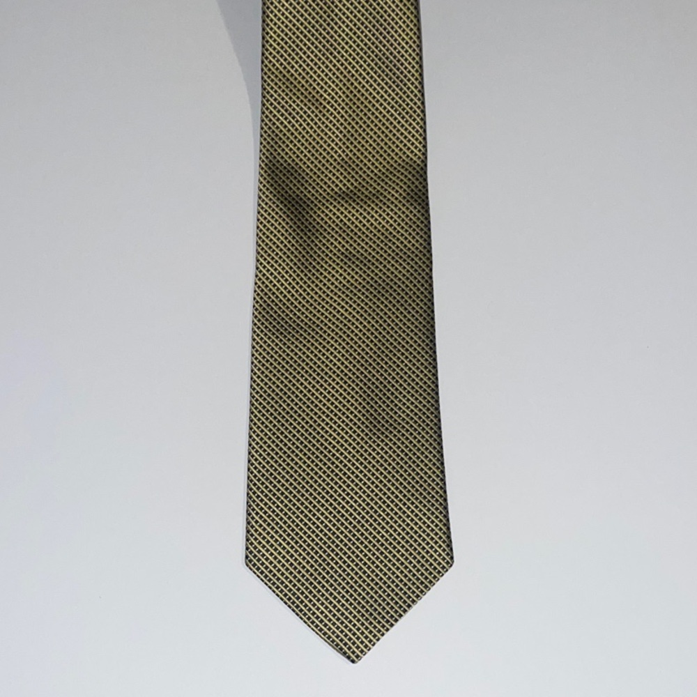 Brooks Brothers 346 vintage striped tie Pure silk/All silk Gold/black 57” inch